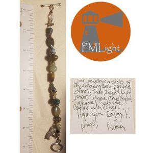 Semi-precious Stone Bracelet with Angel Pendant Designs by NG